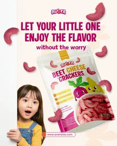 AVERA Beet Cheese Crackers — enjoy flavor